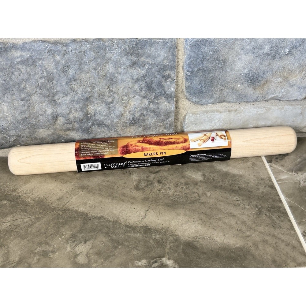 Fletchers' Mill Wood Bakers Rolling Pin - Professional Pastry & Dough Roller USA - Picture 3 of 12